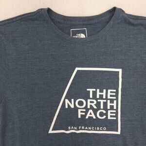 The North Face Casual Crew Neck Graphic T-Shirt Mens Size Medium M Gray